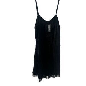 Vintage style Fringe Detail Cami Bodycon Dress size L